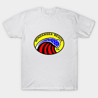 Windansea Beach California Surfing Surf Patriotic Wave T-Shirt